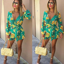 Women Lady Clubwear Flora Playsuit Bodycon Party Jumpsuit Romper Trousers we love jumpsuit for beautiful life ELY