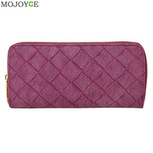 Women Lady PU Leather Clutch Wallet Long Card Holder Case Coin Purse Handbag Card Holder Carteira Feminino Sac Plaid Purse ELY