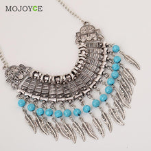 Women Leaf Tassel Gold Rhinestone Choker Necklace Earrings Jewelry Set ELY