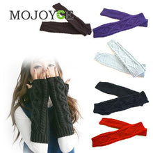 Women Long Arm Wristband Knitting Crochet Fingerless Wristlet Glove 1STL ELY