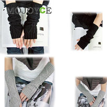 Women Long Arm Wristband Knitting Crochet Fingerless Wristlet Glove 1STL ELY