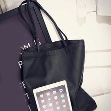 Women Matte Leather Shoulder Bags Shopping Bag Famous Designer Black Bags Medium Size Handbag Travel Shopping Tote Handbag ELY