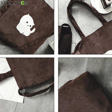 Women Flannel Canvas Bag with Cartoon Cat Women Bag Flannel Handbag Shoulder Bag Clutch bolsa feminina bolsos mujer ELY