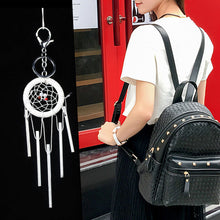 Women Opal Natural Stone Dream Catcher Charms Keychain Charming Tassel Shaped Keychain Jewelry Accessories Dream Catcher ELY