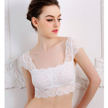 Women Padded Lace Cap Sleeve Wide Shoulder Straps Base Shirt Camisole ELY