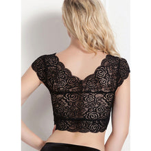 Women Padded Lace Cap Sleeve Wide Shoulder Straps Base Shirt Camisole ELY