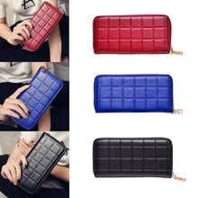 Women Quilted Long Wallet Leather Coin Purse PU Plaid Leather Purse Women Wallet With Coin Bag Clutch Holders 1STL ELY