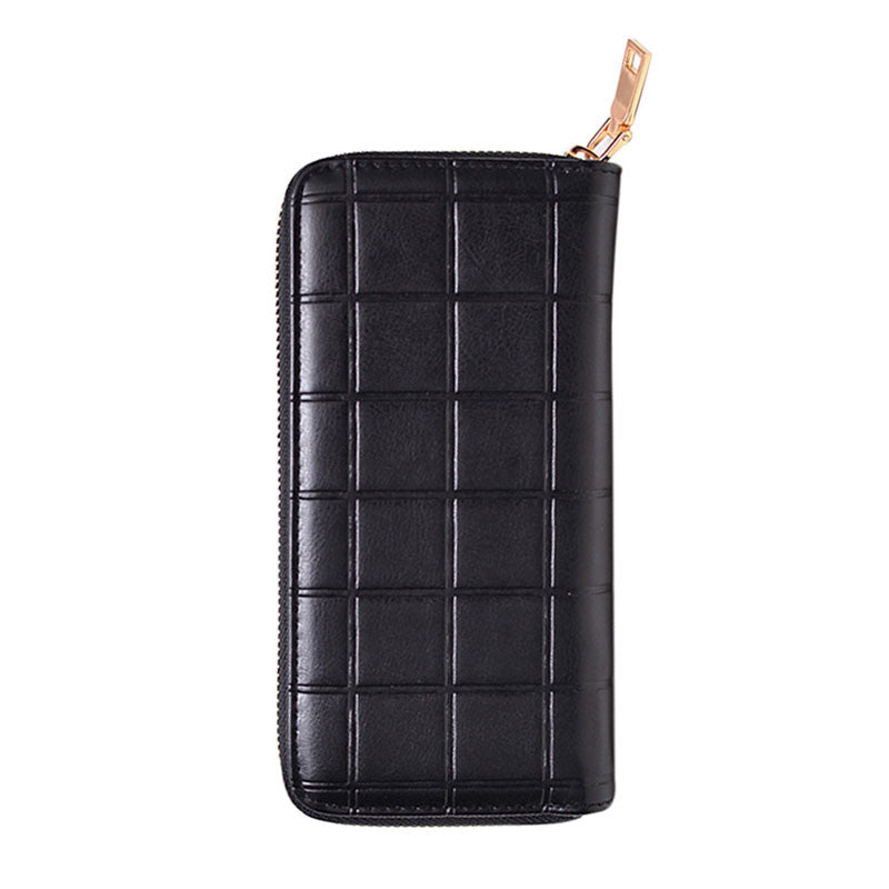 Women Quilted Long Wallet Leather Coin Purse PU Plaid Leather Purse Women Wallet With Coin Bag Clutch Holders 1STL ELY