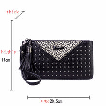 Women Rivet Wallet PU Leather Clutch Wallets Ladies Long Clutches Purse Bolsa Femininina Money Bag Purses Card Holder 1STL ELY