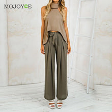 Women Sexy Halter High Neck Casual Sleeveless Irregular Shirts 1STL ELY