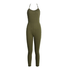 Women Sexy Jumpsuits Casual Rompers Backless Bind Spaghetti Strap Bodycon V-Neck Rompers Womens Jumpsuit Combinaison Femme ELY