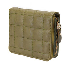 Women Short Wallets PU Leather Plaid Purses Nubuck Card Holder Women Wallets Zipper Clutch Matte Coin Purse Card Holder ELY