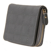 Women Short Wallets PU Leather Plaid Purses Nubuck Card Holder Women Wallets Zipper Clutch Matte Coin Purse Card Holder ELY