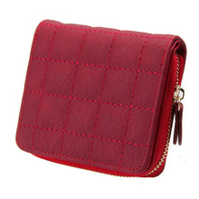 Women Short Wallets PU Leather Plaid Purses Nubuck Card Holder Women Wallets Zipper Clutch Matte Coin Purse Card Holder ELY