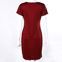 Women Skinny Round Neck Pencil Dresses Modest Cotton Maxi Bodycon Dress ELY