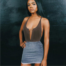 Women Solid Color Spaghetti Strap Stretchy Bodysuit Leotard Sexy Style Young Ladies Favorite 1STL ELY