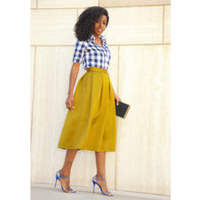Women Stretch High Waist Skater Flared Pleated Swing Long Skirt 1STL ELY
