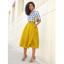 Women Stretch High Waist Skater Flared Pleated Swing Long Skirt 1STL ELY