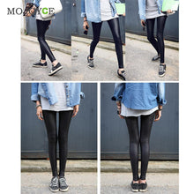 Women Stretchy Faux Leather Trousers Skinny High Waist Leggings Pencil Pant 1STL ELY
