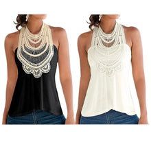 Women Lace Vest Top Sleeveless Casual Blouse Tank Shirt T-Shirt Tops 1STL ELY