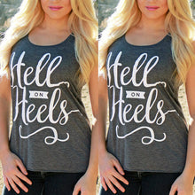 Women Tank Tops Sleeveless Round Neck Loose T Shirt Ladies Vest Tank Tops T Shirt Tees Fitness Letter Print Tank ELY