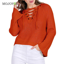 Women V-Neck Long Sleeve Sweater Knitwear Cardigan Loose Coat Cross Strap Sweater 1STL ELY