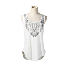 Women V Shape Black Dots Printed Sleeveless Loose Camisole Tank Tops Womens Sleeveless T Shirt Tee Vest Cami Loose plus-size ELY