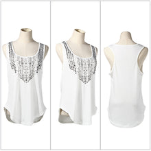 Women V Shape Black Dots Printed Sleeveless Loose Camisole Tank Tops Womens Sleeveless T Shirt Tee Vest Cami Loose plus-size ELY