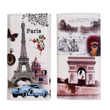 Women Wallet Long Smooth PU Leather Money Purse ID Credit Card Holder Coin Purses Clutch Money Bags Graffiti Embossed PU Holder ELY