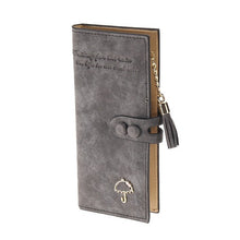 Women Wallets Matte PU Leather Lady Handbags Hasp Tassel Zipper Clutch Coin Purse Cards Holder Moneybags Woman Burse Wallet Bags ELY