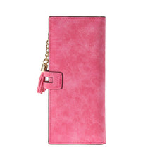 Women Wallets Matte PU Leather Lady Handbags Hasp Tassel Zipper Clutch Coin Purse Cards Holder Moneybags Woman Burse Wallet Bags ELY