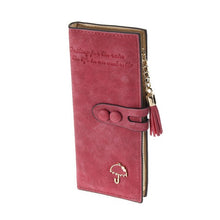 Women Wallets Matte PU Leather Lady Handbags Hasp Tassel Zipper Clutch Coin Purse Cards Holder Moneybags Woman Burse Wallet Bags ELY