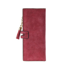 Women Wallets Matte PU Leather Lady Handbags Hasp Tassel Zipper Clutch Coin Purse Cards Holder Moneybags Woman Burse Wallet Bags ELY