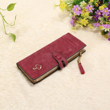 Women Wallets Matte PU Leather Lady Handbags Hasp Tassel Zipper Clutch Coin Purse Cards Holder Moneybags Woman Burse Wallet Bags ELY