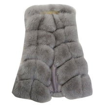 Women Warm Outwear Slim Vest Faux Fox Fur Waistcoat Jacket Coat 1STL ELY