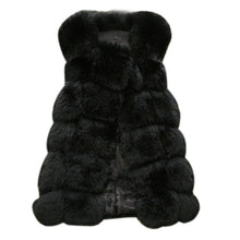 Women Warm Outwear Slim Vest Faux Fox Fur Waistcoat Jacket Coat 1STL ELY