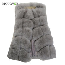 Women Warm Outwear Slim Vest Faux Fox Fur Waistcoat Jacket Coat 1STL ELY