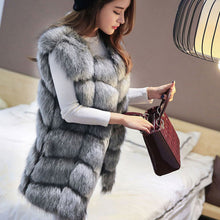 Women Warm Outwear Slim Vest Faux Fox Fur Waistcoat Jacket Coat 1STL ELY