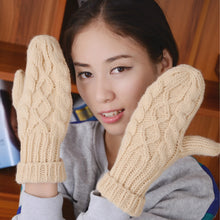 Women Warm Knit Gloves Warmer Mittens Finger Gloves Knitted Twist Gloves Mittens Women's Accessories Chirstmas Gift ELY