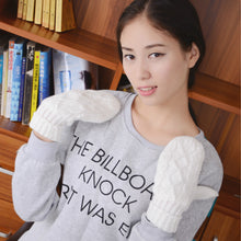 Women Warm Knit Gloves Warmer Mittens Finger Gloves Knitted Twist Gloves Mittens Women's Accessories Chirstmas Gift ELY