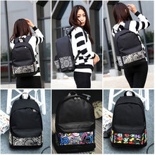 Womens Men Printing Backpack Bags Canvas Backpack Casual Laptop School Bag for Teenage Girls Women Backpacks Mochila ELY