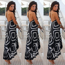 Womens Party Dress Boho Beach Long Dresses Spaghetti Strap Striped Style Casual Beach Sundress 1STL ELY
