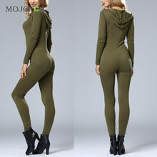 Womens Tight Bodysuit Club Rompers Bodycon Hooded Long Sleeve Jumpsuit Playsuit Bodycon Jumpsuit Combinaison Femme Rompers Women ELY