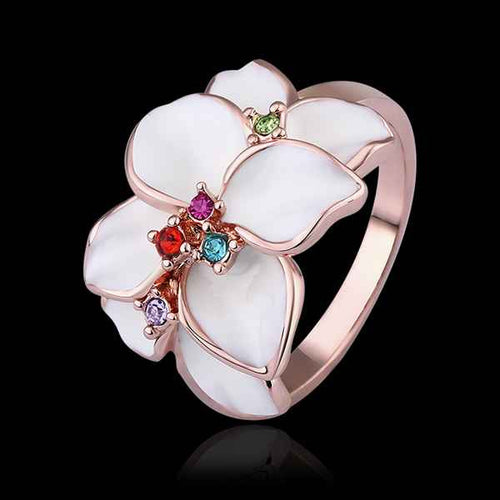aliexpress 18k gold plated rings Lotus prices in euros bijoux women 542 ELY