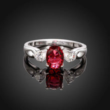 aliexpress silver rings insets gem opal ruby jewelry FSPR 6 ELY