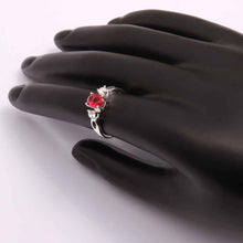 aliexpress silver rings insets gem opal ruby jewelry FSPR 6 ELY