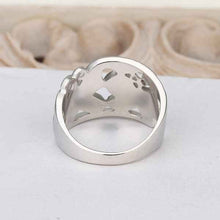 best friends 18k gold plated engagement ring silver black flower anel de ouro charm 524 ELY