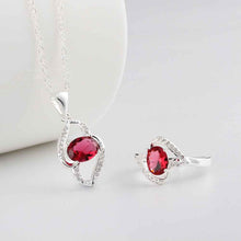 best friends silver jewelry set insets 8-shape necklace+ring jewellery FSPS 1 ELY