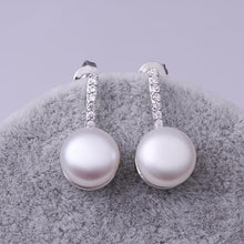 jewelry pearl earing 925 silver jewelry beads stud earrings pendientes bear wedding decoration ELY