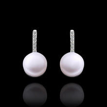 jewelry pearl earing 925 silver jewelry beads stud earrings pendientes bear wedding decoration ELY